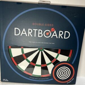 17'' Dart Board, Dartboard Set, Sports, Game, Sisal Bristle w/ 6 Steel-tip Darts